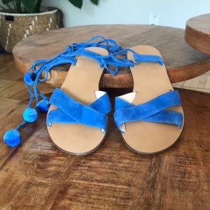 Jcrew strapped tie-up sandals. Size 6.5